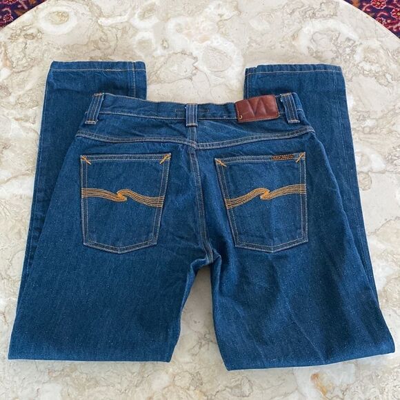 Nudie Grim Tim Organic Dry Greencast 100% Cotton Denim Jeans - 30”W 27”L - Picture 4 of 10